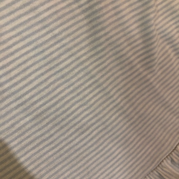 LOFT Blue Stripe High Neck Top XXSP - Picture 2 of 5